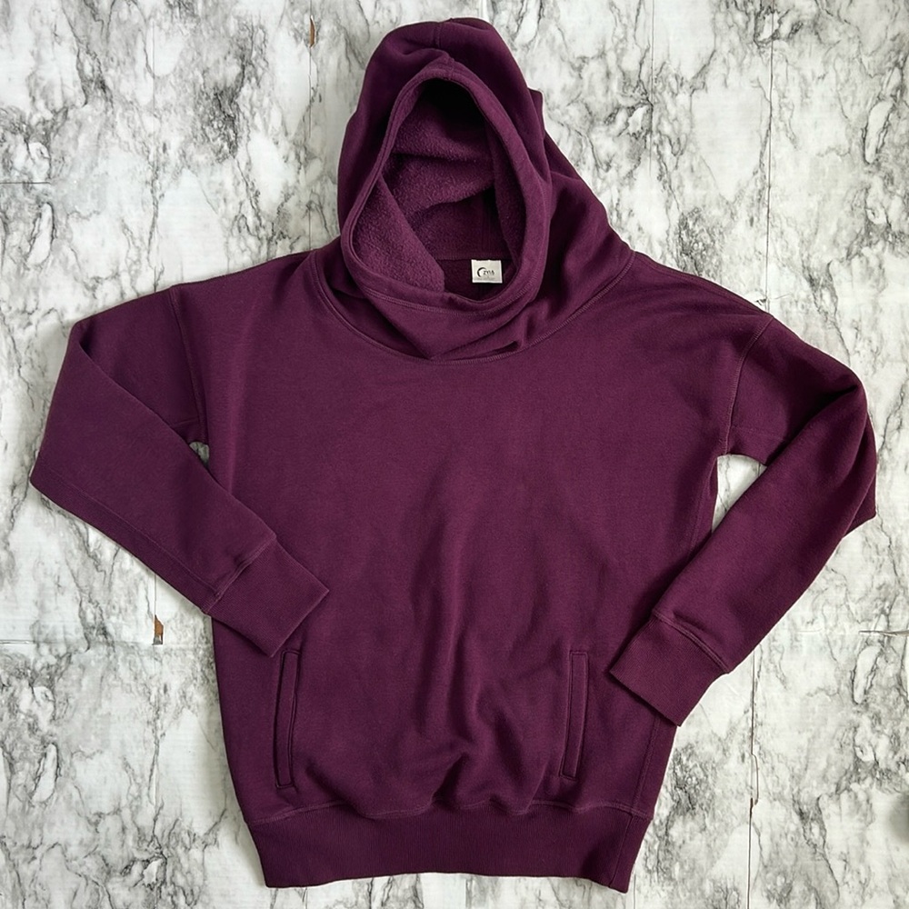 Zyia active | size small plum purple cowl neck athletic hoodie thumb holes